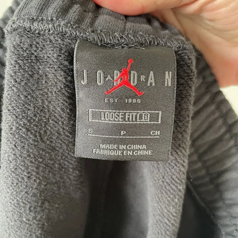 Jordan Loose Fit 100% Cotton Shorts Black Comfortable Lounge Women's Size Small